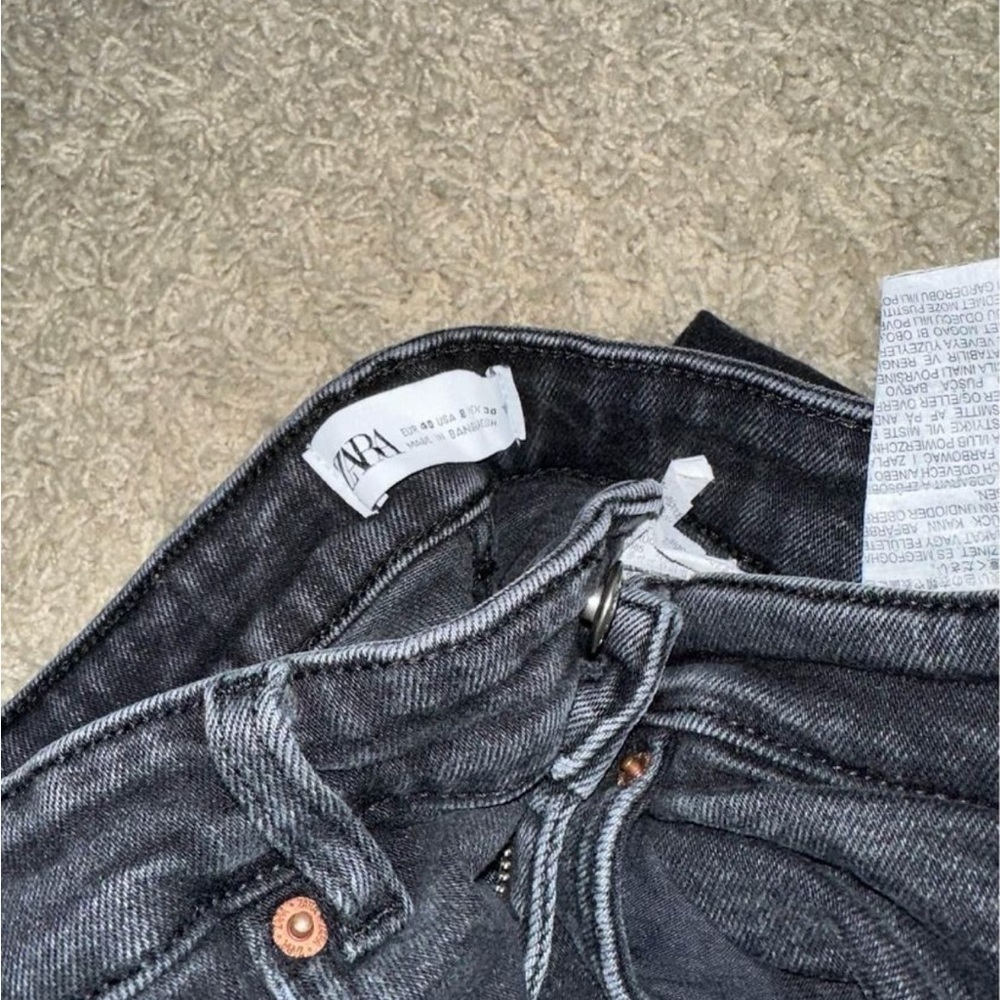 Zara Black Straight Jeans Size 8 - Picture 2 of 2